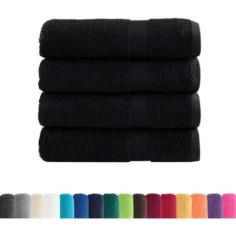 Serviettes de douche de qualité supérieure SOLUND 4 pcs noir