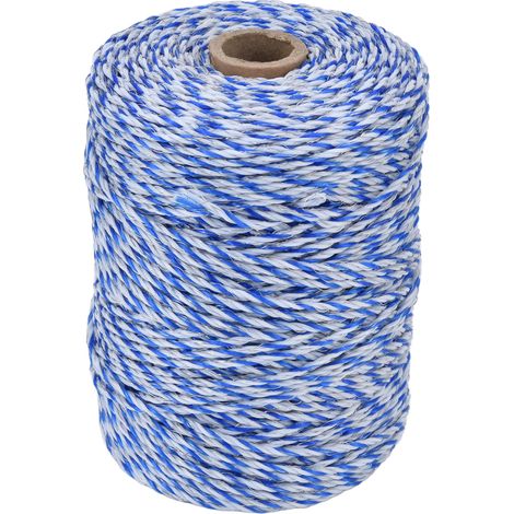Corde conductrice pour clôture électrique portable en polyfil de 3 mm de diamètre et 200 mètres, idéale pour l'élevage. (1/5)
