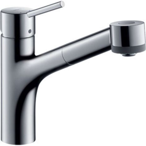 hansgrohe Küchenarmatur 170 Talis M52  ausziehbarer Schlauch mit Brausefunktion  mit Schlauchbox (sBox)  Chrom (1/5)