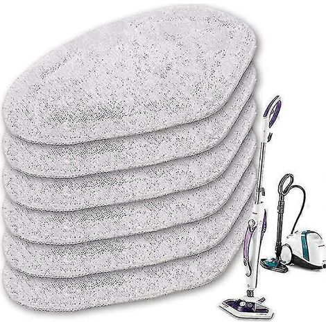 Lot de 6 lingettes de rechange en microfibre pour nettoyeur vapeur Polti Vaporetto (1/4)