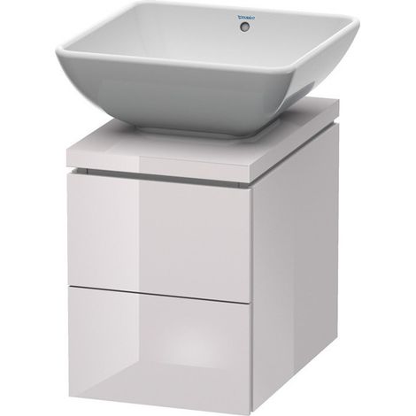 Meuble sous-vasque L-CUBE 320x477x400mm blanc lilas brillant