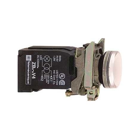 Harmony XB4 - voyant lumineux BA9s - Ø22 - blanc - 230V - vis étrier - XB4BV41