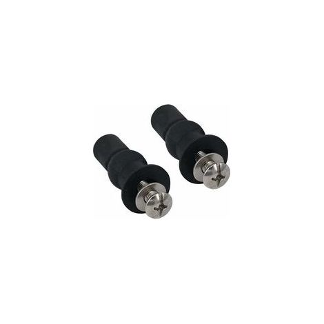 Lot de 2 paires de boulons d'expansion en caoutchouc pour fixation de siège WC, inox 304 – (1/4)