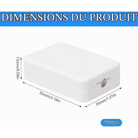 White Electric Junction Boxes Mini Junction Box (1/4)