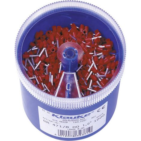 STREUDOSE ADERENDHLSE 1,0QMM, ROT KLAUKE GR471/8DO (1/2)