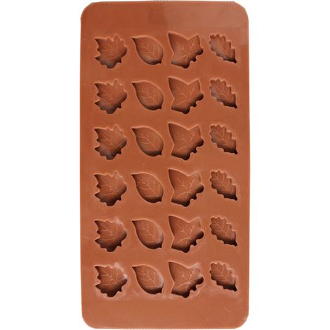 Moule à gâteau au chocolat en silicone antiadhésif, en forme de feuille. (1/5)