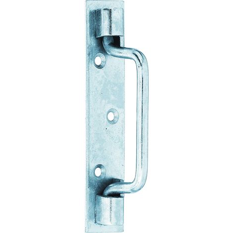 Poignée de porte type St. Etienne galvanisée, en bleu 142 x 30 mm