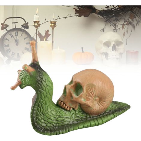 Schneckenskelett aus Kunstharz, 10,5 x 17,5 x 12 cm, Halloween-Partydekoration für Haus und Garten (1/5)