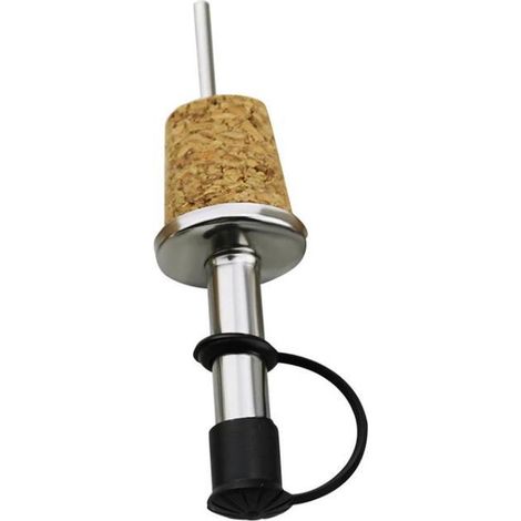 Bec verseur avec bouchon en liège - Acier inoxydable - Pour Noël, dîner - Accessoire cuisine - 1 pièce (1/2)