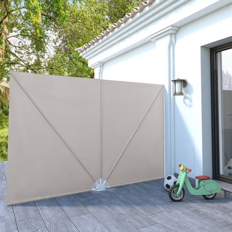 Auvent latéral pliable de terrasse Crème 300x200 (1/5)