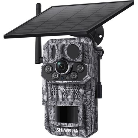 4G 2K 3MP Solar-Wildkamera mit GPS, 25 m Infrarot-Nachtsicht, IP66 wasserdicht, Gegensprechanlage, Einbruchalarm und Tiererkennung für die Überwachung im Wald – K (1/4)
