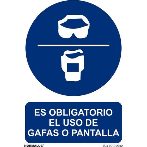 UTILISATION OBLIGATOIRE LUNETTES / ÉCRAN - 200X300 MM