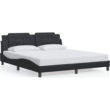 Maison Exclusive - Giroletto senza Materasso Zadar Nero 180x200 cm in Similpelle