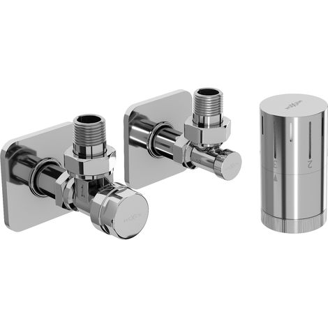 Mexen G05 Winkliges Thermostat-Set mit Abdeckung S, Chrom - W901-958-909-01 (1/2)