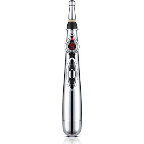 Stylet d'acupuncture électronique ABS aluminium chromé, massage par impulsions énergétiques pour douleurs d'épaule et arthrite. (1/5)