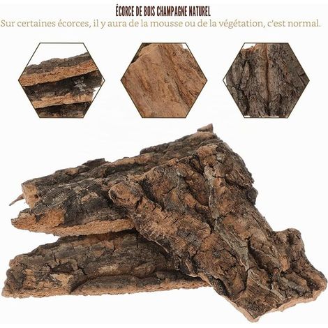 Écorces D’Arbre Décoratives Naturelles Terrarium Cachette Plateforme D’Escalade Reptiles Lézards Tortues Taille Petite Bois Solide (1/3)