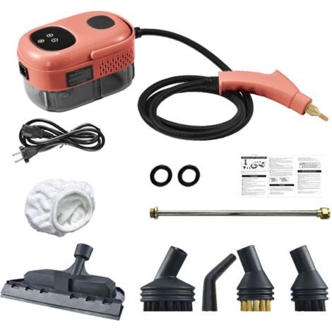 AIPERQ Pulitore a vapore manuale ad alta pressione e temperatura 110V/220V, pulitore a vapore commerciale, condizionatore d'aria domestico, cappa da cucina, pulitore a getto per auto - Rosa (1/3)