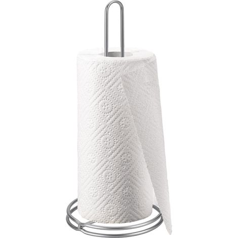 Porte-Papier essuie-Tout Support 13x13x34 Gris métallisé (1/4)