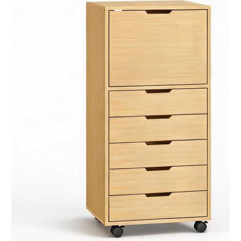 Meuble de rangement de bureau en melamine 48 x 40 x 100 cm (1/5)
