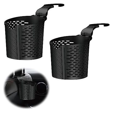 portabicchieri per auto da 8,5 cm di diametro, neri, universali, da appendere all'auto, per bevande, thermos, bottiglie di caffè, mini bidoni della spazzatura