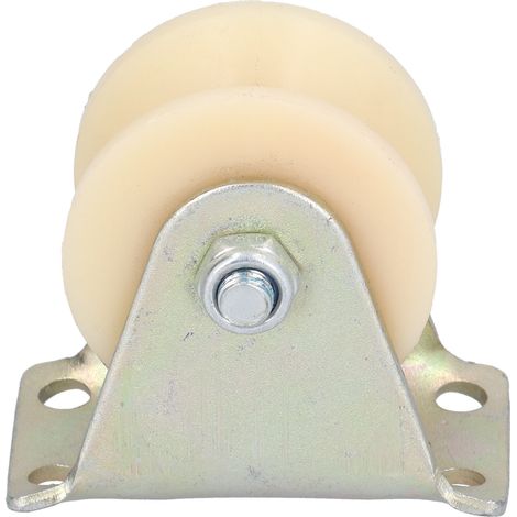 Roulette rigide robuste à gorge en V de 50 mm avec support de 2,5 mm pour équipements de levage (1/5)
