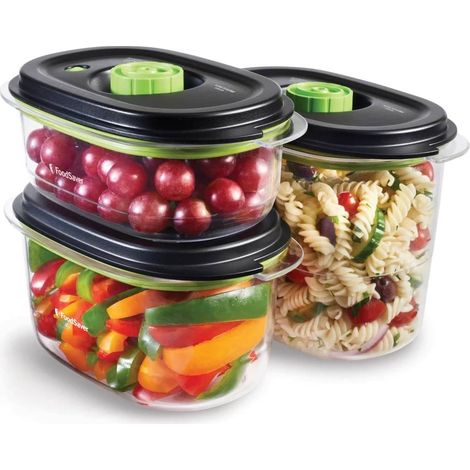 FoodSaver Juego de cajas al vacío transparentes 3 piezas (1/3)