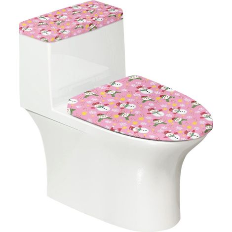 Housse De Protection Pour Toilette - Forme En U - Élastique - En Polyester Haute Élasticité - Pour Réservoir Et Couvercle - Lot De 2 Pièces (1/5)