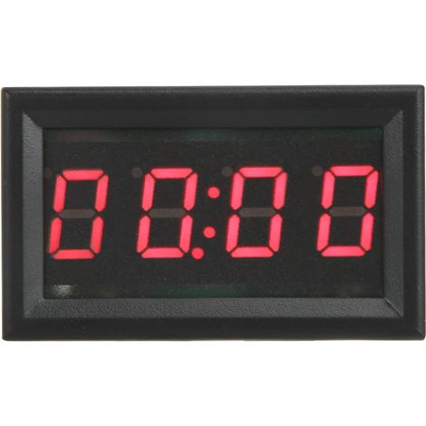 Horloge Numérique LED Lumineuse Automobile Accessoire Décoratif Rouge (1/5)
