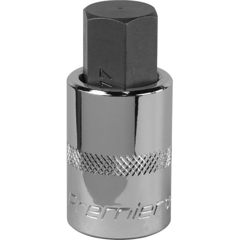 Sealey SBH025 Premier Hex Socket Bit 1/2""Sq Drive 17mm