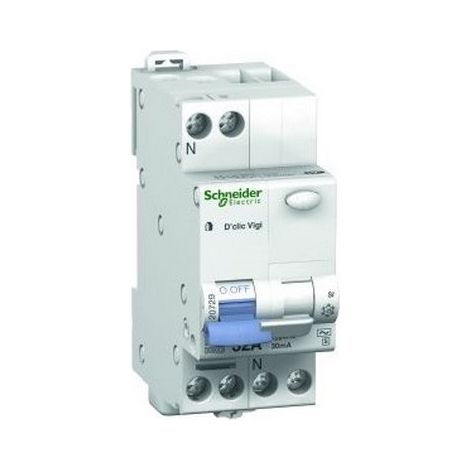 Schneider 20552 Modular circuit breaker Multi 9 Déclic Vigi 1 pole plus N 10A curve C