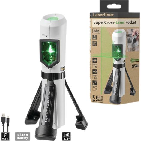 Draper 32157 Laserliner 081.124E SuperCross-Laser Pocket Cross Line Laser