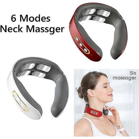 GETIT EMS Elektrisches Nacken- und Rückenmassagegerät, 6 Massageprogramme für Kopf, Nacken und Rücken, kabelloses Smart-Schultermassagegerät, Wärmekompresse zur Schmerzlinderung - AquaForge (1/4)