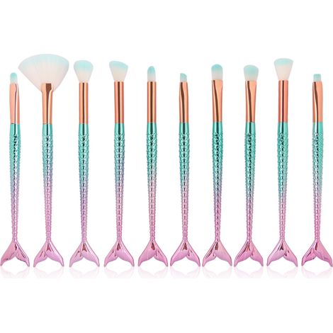 Kit de 10 pinceaux de maquillage pour les yeux, pinceaux à fard à paupières 3, outils de beauté professionnels. (1/5)