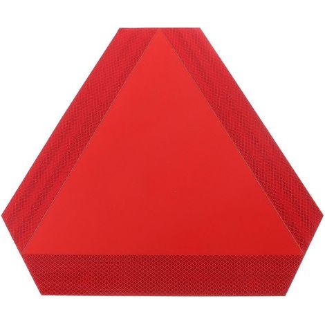 Sicherheitsschild für langsam fahrende Fahrzeuge mit reflektierendem Dreieck – 40,50 x 35,00 x 0,20 cm – Rot (1/4)