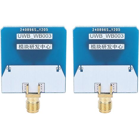2 Stück Antennenpositionierungsmodulplatine mit SMA-Buchse UWB003 3,3 GHz–9,9 GHz 50 Ω
