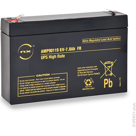 NX - Batterie onduleur (UPS) NX 7.8-6 UPS High Rate FR 6V 7.8Ah F6.35 (1/3)