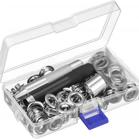 Jeu d'outils pour œillets, 12 mm, couleur argent, pour une utilisation pratique en entretien, réparation et bricolage.-AquaForge (1/4)