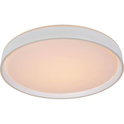 Plafonnier LED 50 cm 36W blanc rond 2700K Nuria Lucide (1/2)