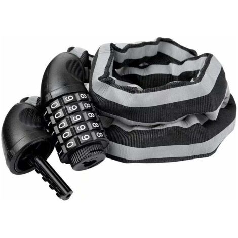 Chaîne Antivol Vélo à Code 90 cm Pliable,antivol a combinaison pour bicyclette,-- (1/4)