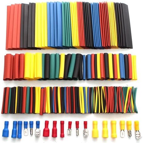 328x Gaine Thermo Rétractable + 250x Cosse Electrique Isolée à Sertir Connecteur