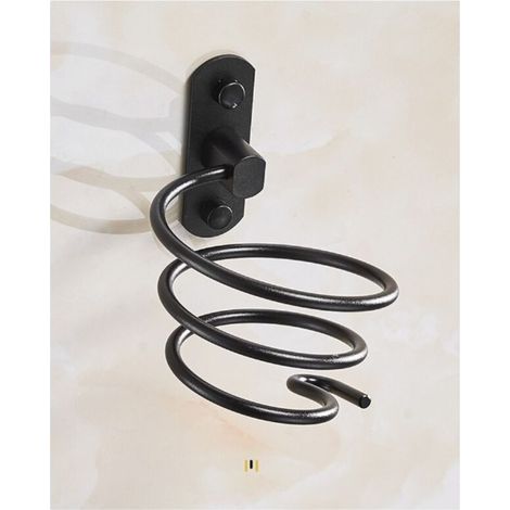 Hair Dryer Holder Aluminum Wall Mounted Hair Dryer Holder Cable Rack for Kitchen Bathroom Bathroom Accessories