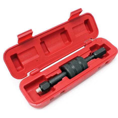 Wiltec Extracteur d’injecteur Diesel CDi - 300 x 85 x 70 mm / avec M8x0,75 / M12x0,75 / M14x1,5 - Outillage Marteau coulissant télescopique arrache-injecteurs Démontage