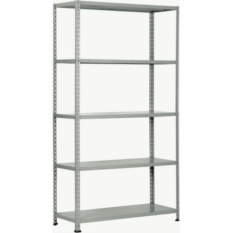 Scaffale scaffalatura metallo 5 ripiani mensole cm 100x40x200 h grigio 279pro