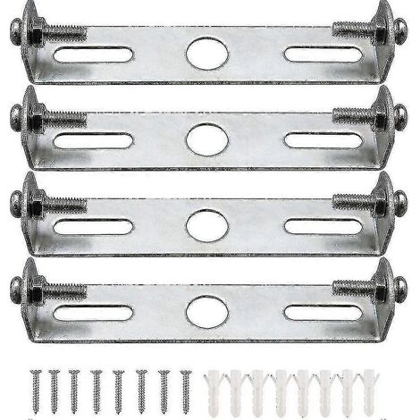 Lot de 4 supports de plafond pour luminaires suspendus, 90 mm, avec mise à la terre et vis. (1/5)