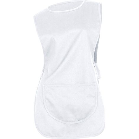 Casulla corta de cuello redondo para limpieza WORKTEAM Servicios M2008 L Blanco (1/3)