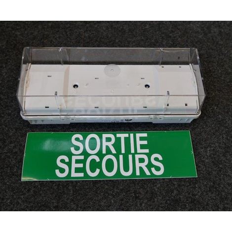 Bloc d'evacuation BAES etanche 245x80x92mm 2 LED 1.6W 45lm portee 15M alim 24-110Vcc IK10 IP66 Cooper