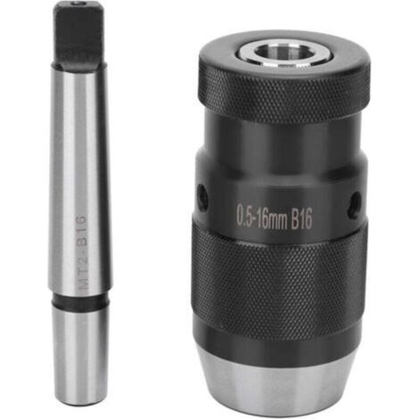 Pour perceuse à colonne MT2-B16 mandrin sans clé 0.5-16mm dispositif de serrage rapide conique morse adapté à la perceuse à colonne, fraiseuse, tour