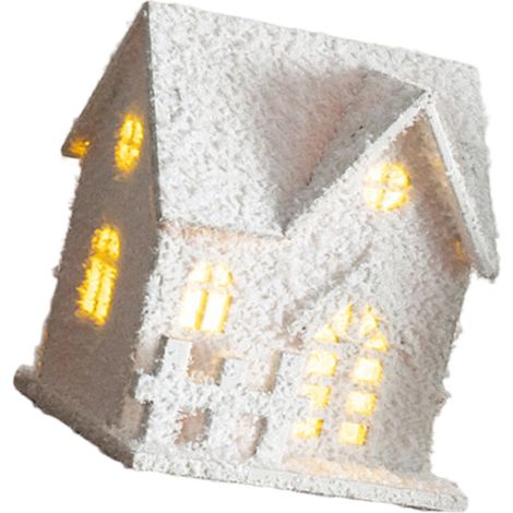 Decorazione di uno chalet di paese in legno bianco a batteria - B