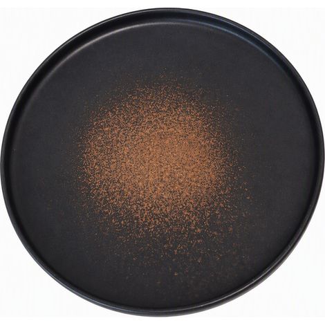 Assiette japonaise à bord arrondi 10 pouces, décor jaune papillon