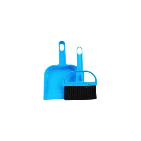 Nettoyeur de Cage Little Pets Mini Balai Ramasse-poussière Mini balayette Cage Nettoyage Animal de Compagnie Balai et Pelle de Cochon d'Inde Nettoyage des déchets Animaux Blue - Crezuo